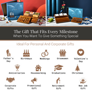 The image is a collage of various gift ideas, including personal and corporate gifts, that can be used for different occasions such as Father's Day, Valentine's Day, birthdays, weddings, graduations, and more.