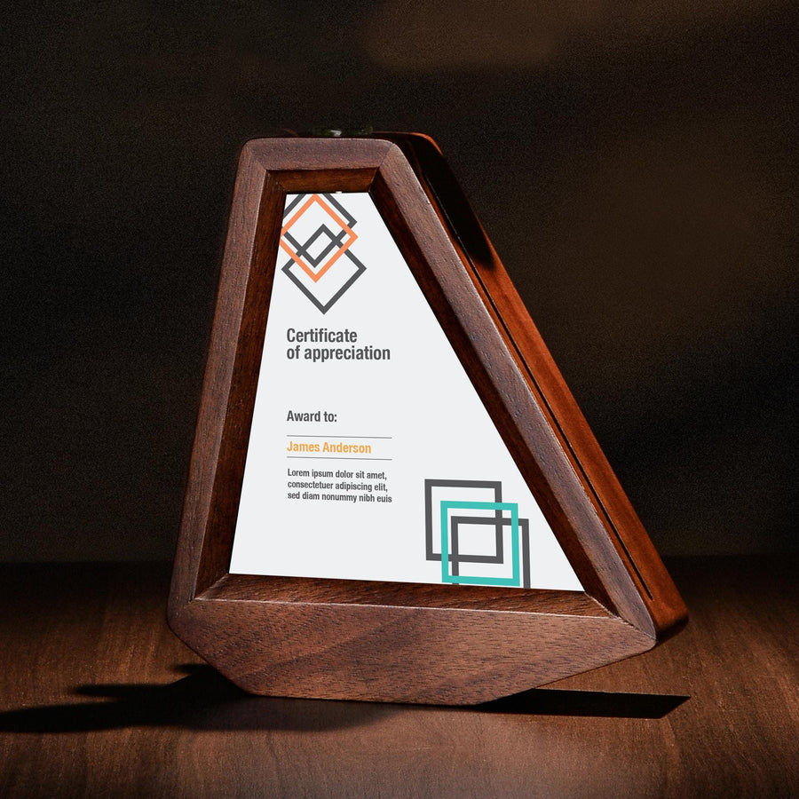 Modern Printed Award Plaque Trophy Display