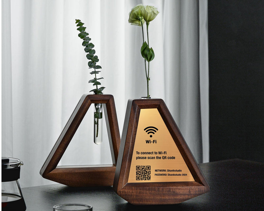 Customizable Acrylic Wifi Password Sign  Wifi QR Code Sign for Cafes  Restaurants  Hotels  Coffee Shops  Airbnb Signs