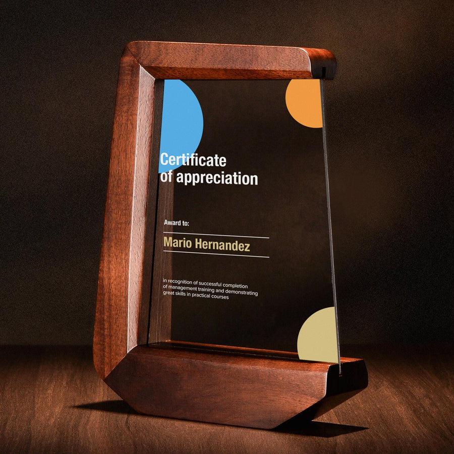 Modern Award Plaque Trophy Display Achievement Award Ceremony Gift Recognition Plaque