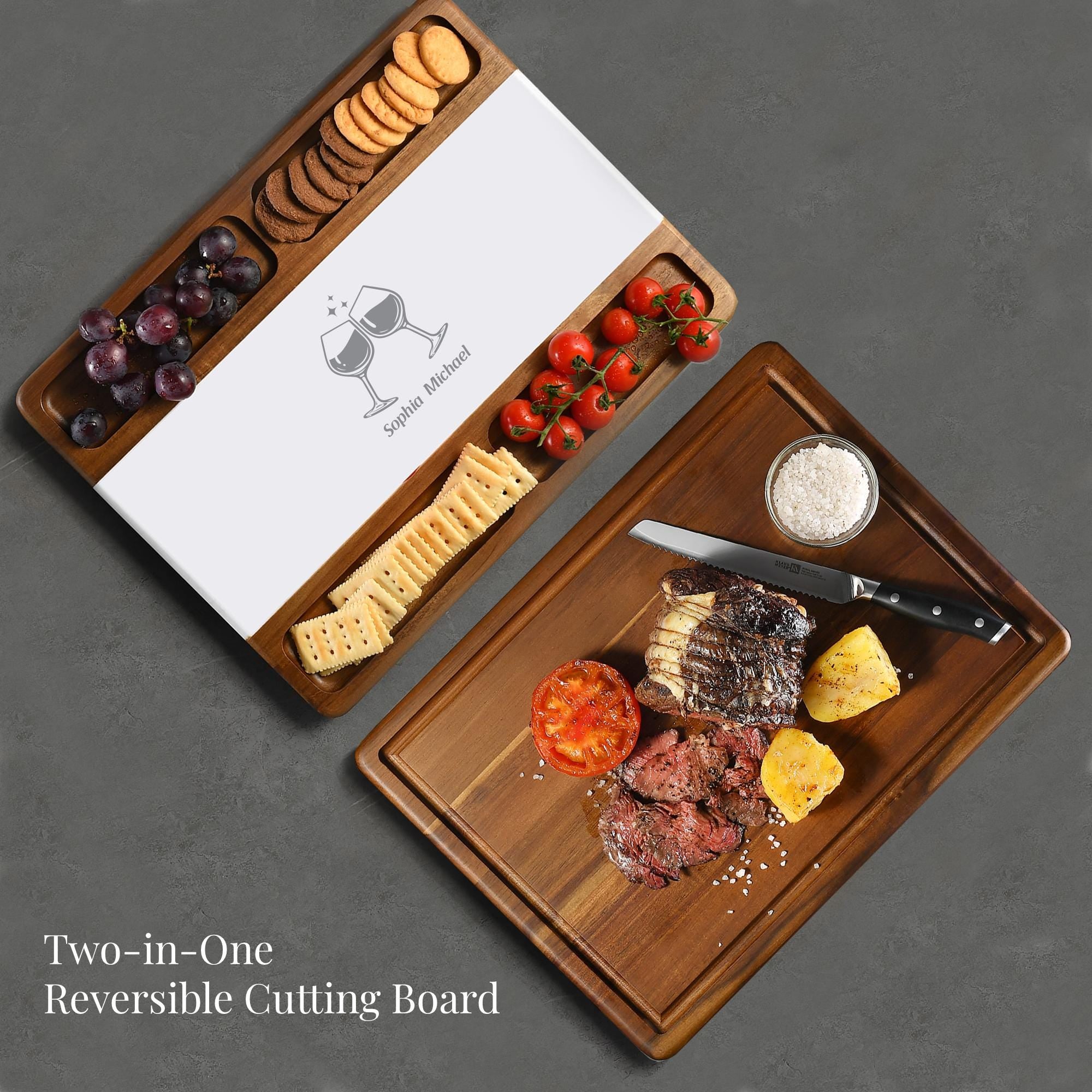 a couple of trays of food on a table