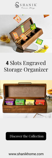 a wooden box filled with lots of different items