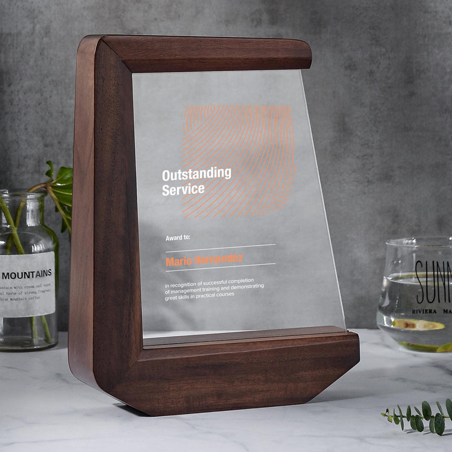 Modern Award Plaque Trophy Display Achievement Award Ceremony Gift Recognition Plaque