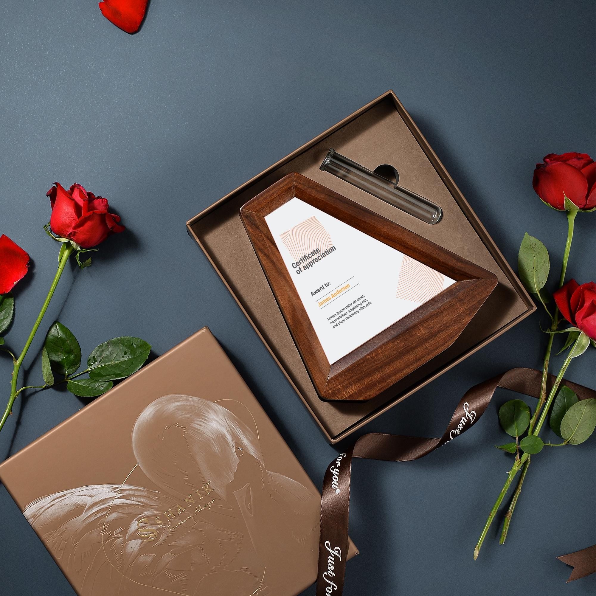 Modern Printed Award Plaque Trophy Display