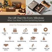 The image is a collage of various gift ideas, including personal and corporate gifts, that can be used to give something special to someone.