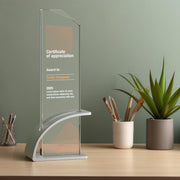 Crystal Award UV Print Plaque Display Stand Crystal Trophy