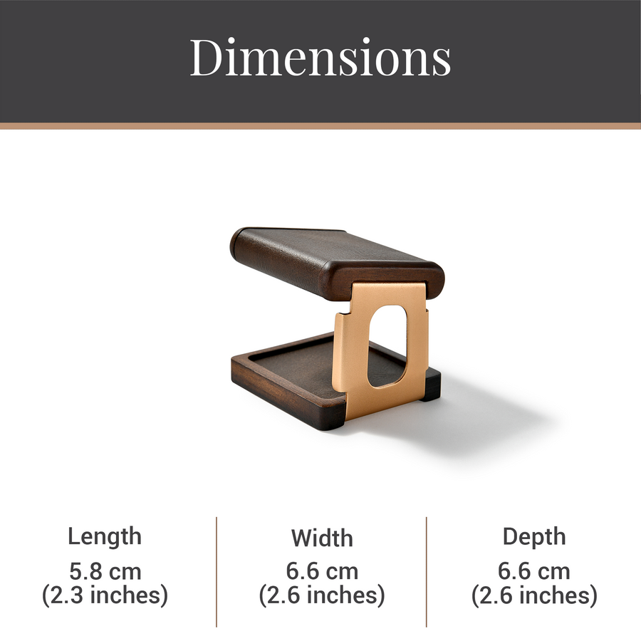 a wooden box with a lid, and there are dimensions provided for it.