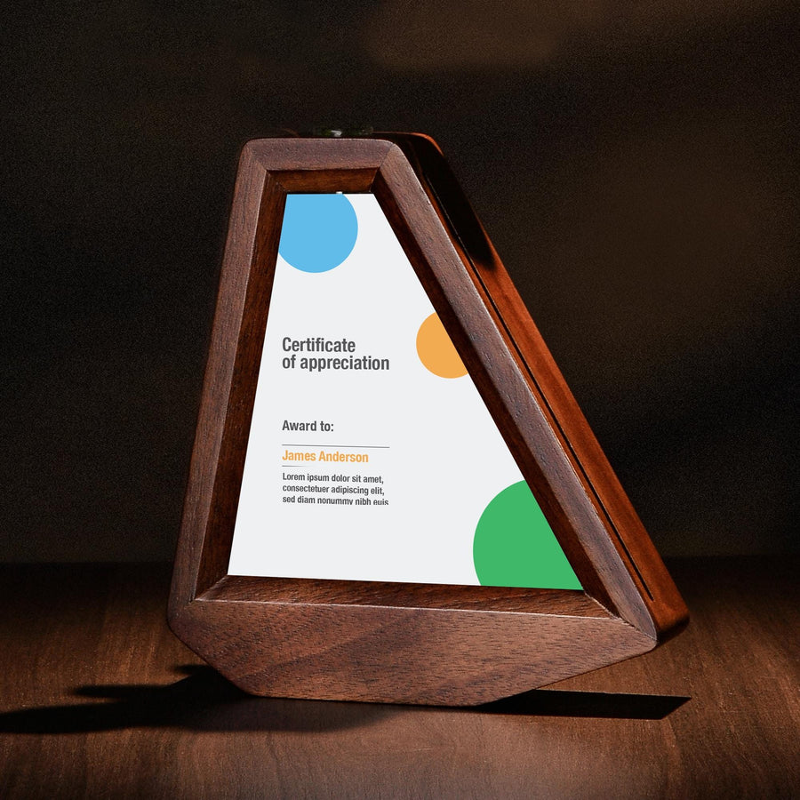 Modern Printed Award Plaque Trophy Display