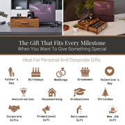 The image is a collage of various gift ideas, including personal and corporate gifts, suitable for different occasions such as Father's Day, birthdays, weddings, and more.