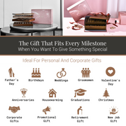 The image is a collage of various gift ideas, including personal and corporate gifts, such as a father's day gift, a wedding gift, a housewarming gift, a graduation gift, a Christmas gift, a housewarming gift, a promotional gift, a retirement gift, and a new job gift.