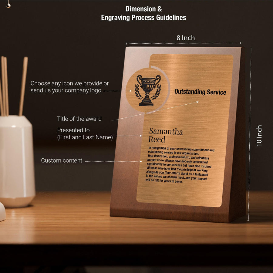 Office Plaque Gift Acrylic Display Photo Block Award