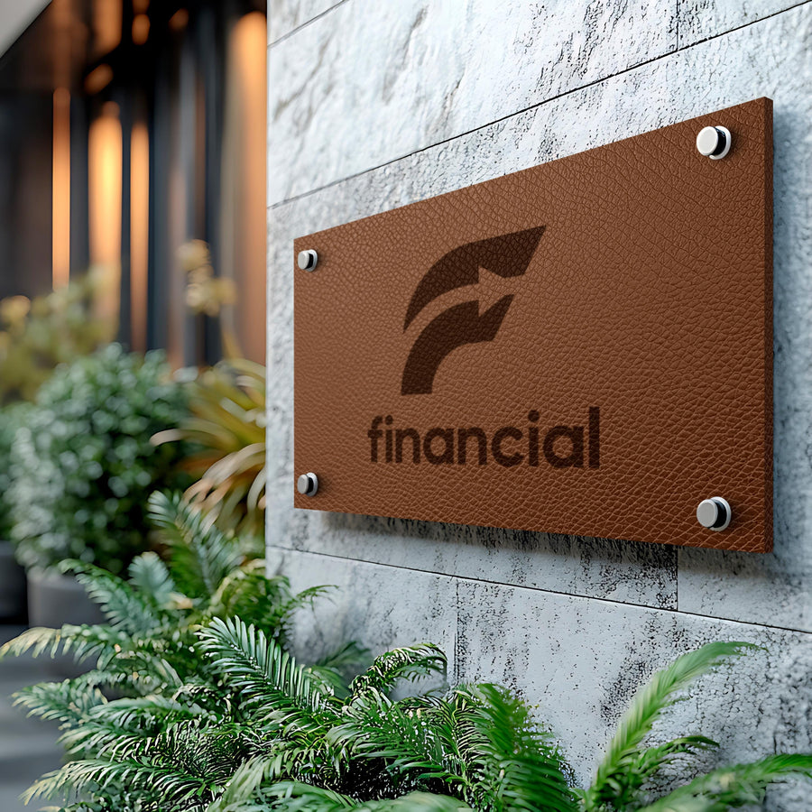Custom Leather Office Sign Personalized Name Plate Executive Door Plaque Modern Workplace Decor Professional Office Gift