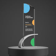 Crystal Award UV Print Plaque Display Stand Crystal Trophy
