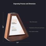 Modern Printed Award Plaque Trophy Display