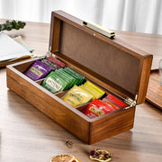 a wooden box filled with lots of different types of food