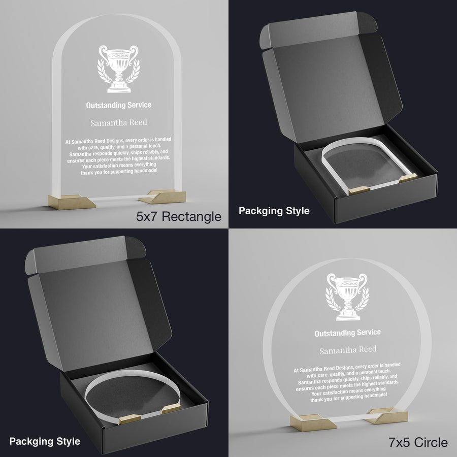 three different views of the packaging style of a watch