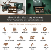 The image is a collage of various gift ideas, including personal and corporate gifts, ideal for different occasions such as Father's Day, Valentine's Day, birthdays, weddings, groomsmen, and more.