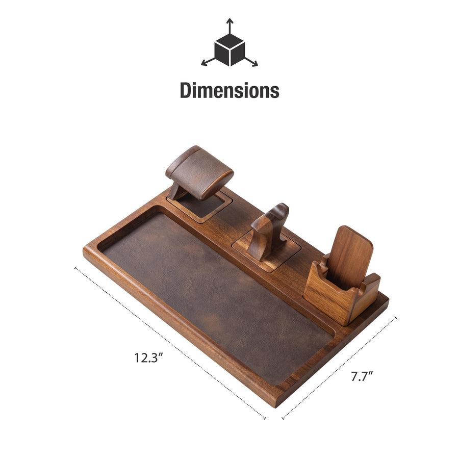 a wooden desk with a chair and desk top