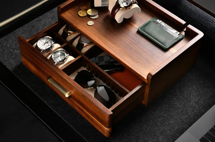 Drawer organizer with watch pillows