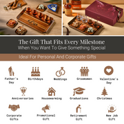 The image is a collage of various gift ideas, including personal and corporate gifts, that can be used to give something special to someone.