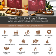 Engraved Tequila display set  shot paddle tray with glasses and coasters tequila gift box