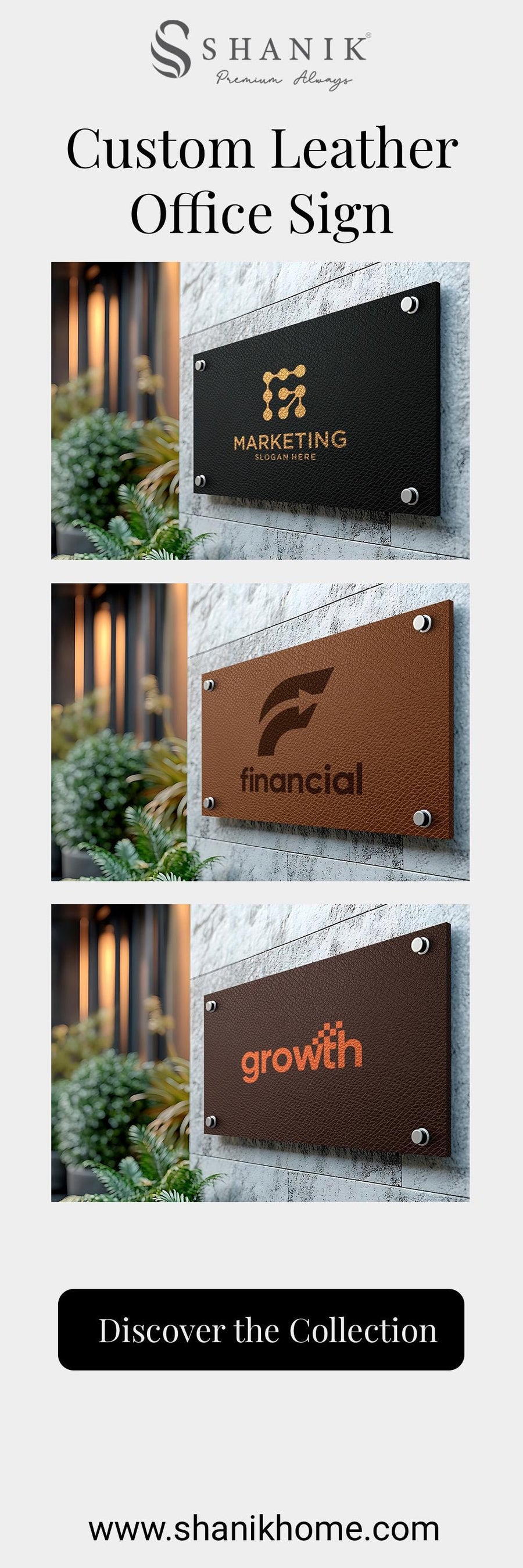 Custom Leather Office Sign Personalized Name Plate Executive Door Plaque Modern Workplace Decor Professional Office Gift
