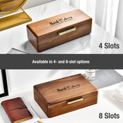 a wooden box sitting on top of a table