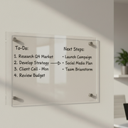 Meeting room writable blank acrylic board wall mounted office task board clear acrylic dry erase board reception announcement acrylic sign