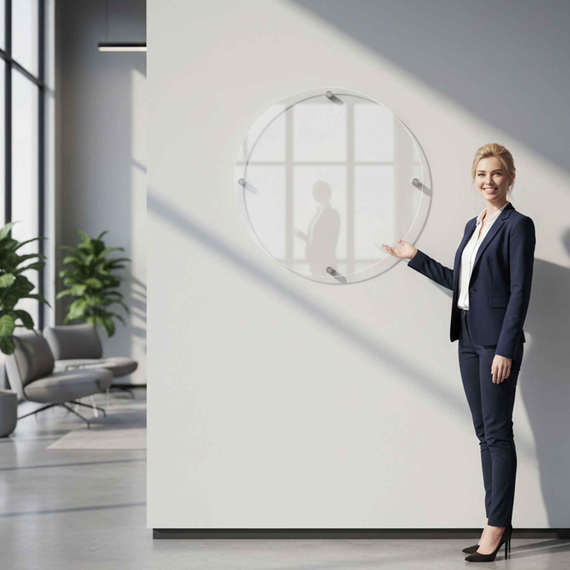 Meeting room writable blank acrylic board wall mounted office task board clear acrylic dry erase board reception announcement acrylic sign