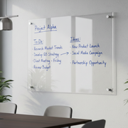 Meeting room writable blank acrylic board wall mounted office task board clear acrylic dry erase board reception announcement acrylic sign