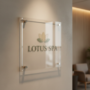 Spa business signboard hair salon acrylic logo sign custom UV printed wall decor personalized branding plaque spa and beauty salon