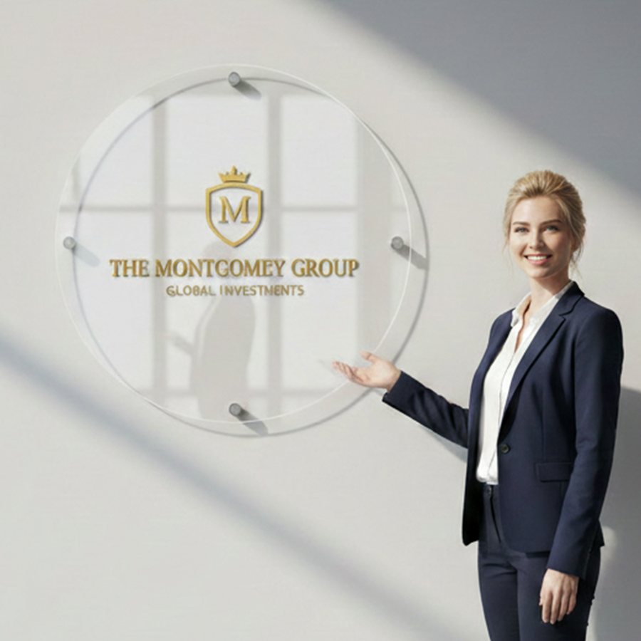 Custom UV print office signage modern acrylic wall nameplate for business branding office reception logo wall decor lobby display sign