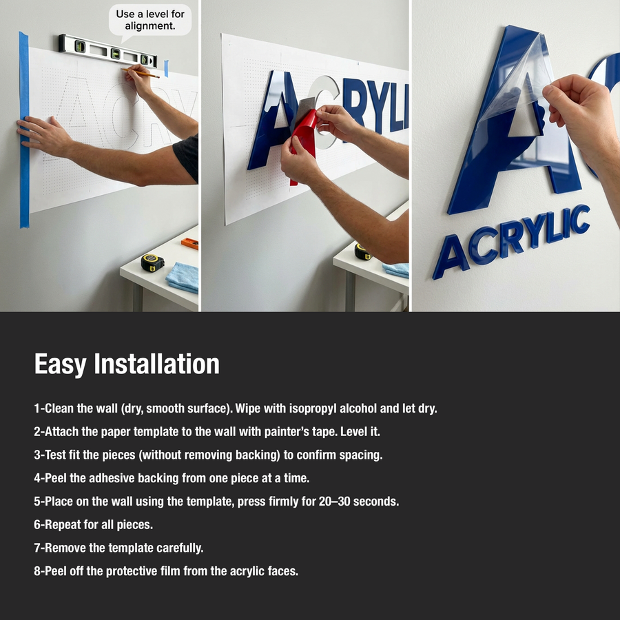 Beauty salon wall letters 3d acrylic makeup studio logo sign reception wall decor business name lash technician laser cut acrylic sign