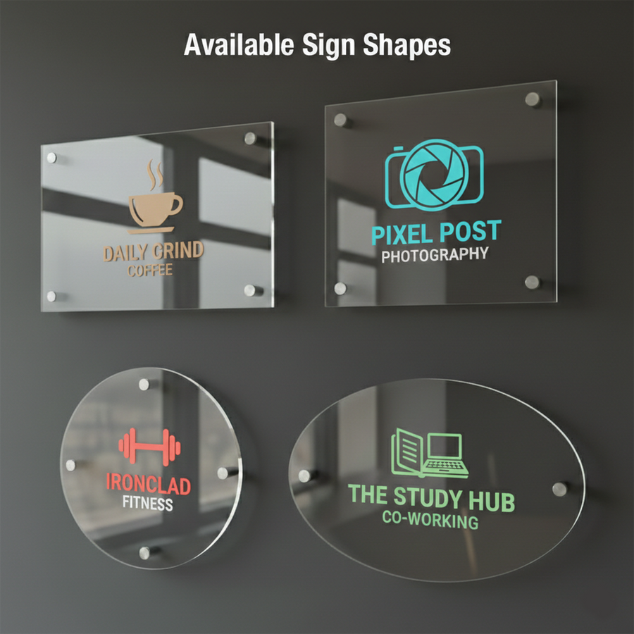 Spa business signboard hair salon acrylic logo sign custom UV printed wall decor personalized branding plaque spa and beauty salon