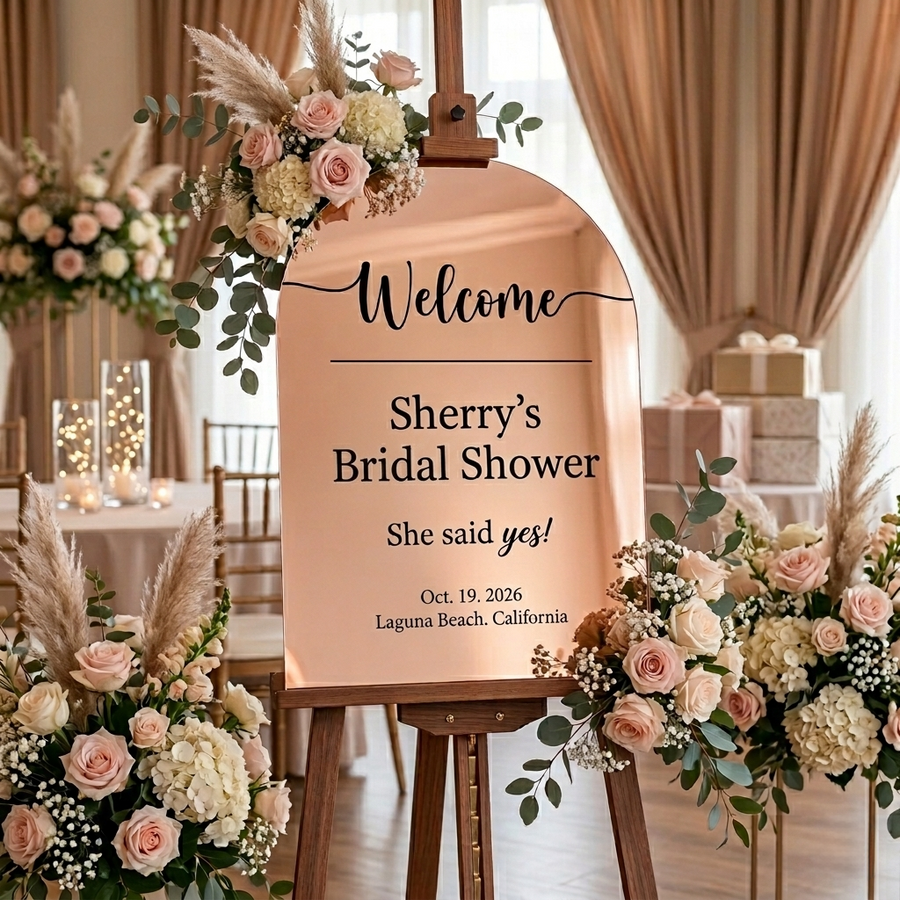 Bridal shower welcome sign personalized bride to be poster custom name and photo wedding shower sign modern bridal shower decoration