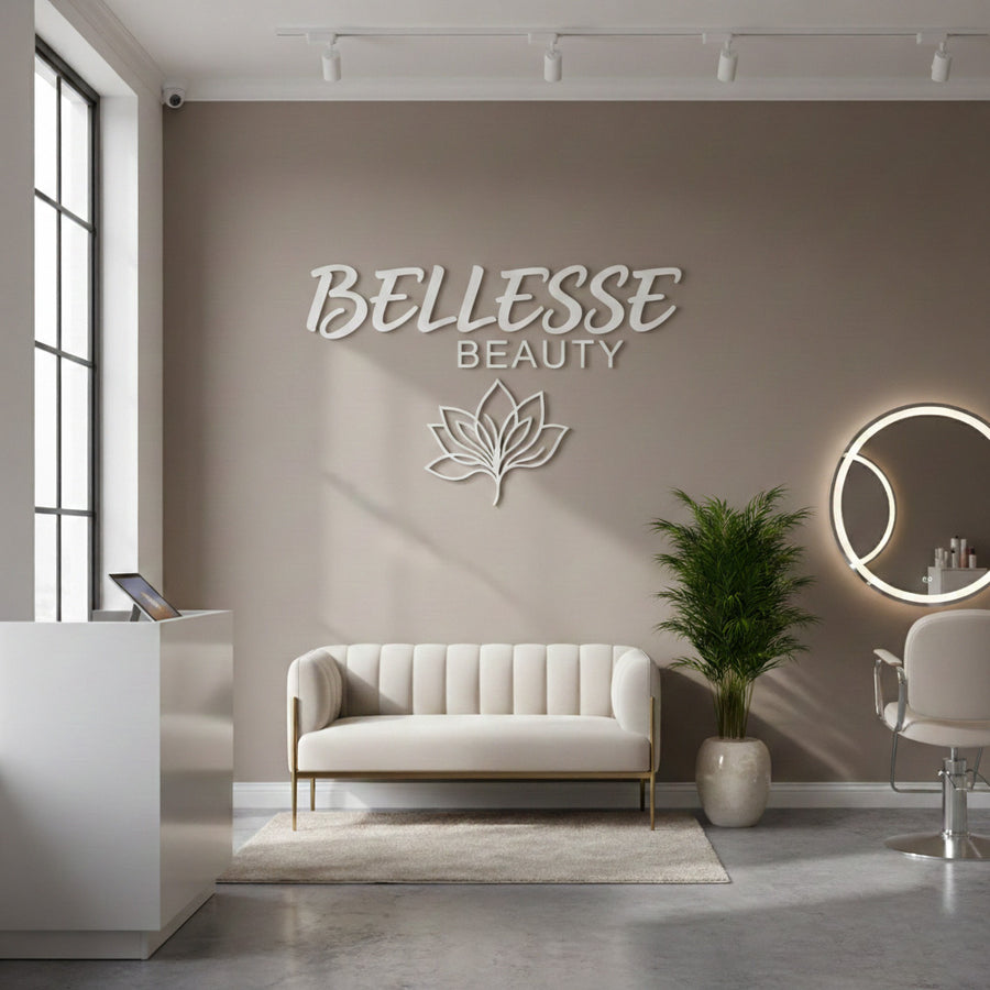 Beauty salon wall letters 3d acrylic makeup studio logo sign reception wall decor business name lash technician laser cut acrylic sign