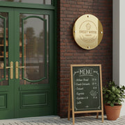 Storefront bakery sign elegant wall-mounted acrylic sign boutique small business logo sign ready to hang custom shop commercial sign