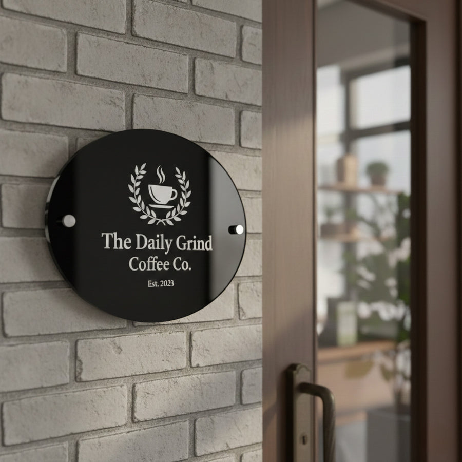 Storefront bakery sign elegant wall-mounted acrylic sign boutique small business logo sign ready to hang custom shop commercial sign