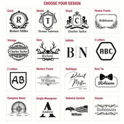 Men's Dresser Box - Personalized Wooden Tie Box for 8 Ties Display and Storage