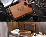 Wooden Jewelry Box for Women & Men  Jewelry Organizer Box with Removable Divider