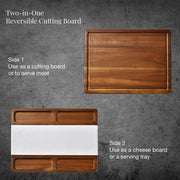 a picture of a cutting board with instructions