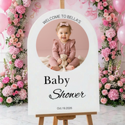 Bridal shower welcome sign personalized bride to be poster custom name and photo wedding shower sign modern bridal shower decoration