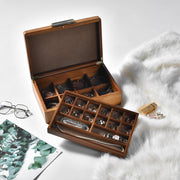 Wooden Jewelry Box for Women & Men  Jewelry Organizer Box with Removable Divider