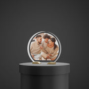 round acrylic photo plaque