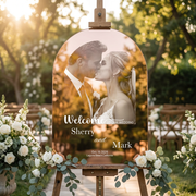 Bridal shower welcome sign personalized bride to be poster custom name and photo wedding shower sign modern bridal shower decoration