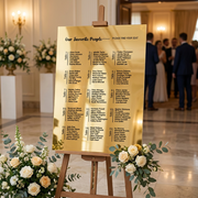 Classic poster wedding seating chart sign black and white elegant wedding seat chart guest list sign rectangular acrylic wedding table plan