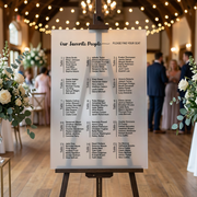 Classic poster wedding seating chart sign black and white elegant wedding seat chart guest list sign rectangular acrylic wedding table plan