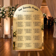 Classic poster wedding seating chart sign black and white elegant wedding seat chart guest list sign rectangular acrylic wedding table plan