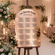 Classic poster wedding seating chart sign black and white elegant wedding seat chart guest list sign rectangular acrylic wedding table plan