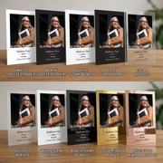 Personalized memorial entrance sign for funeral rectangular black and white acrylic custom photo welcome sign funeral tribute display sign
